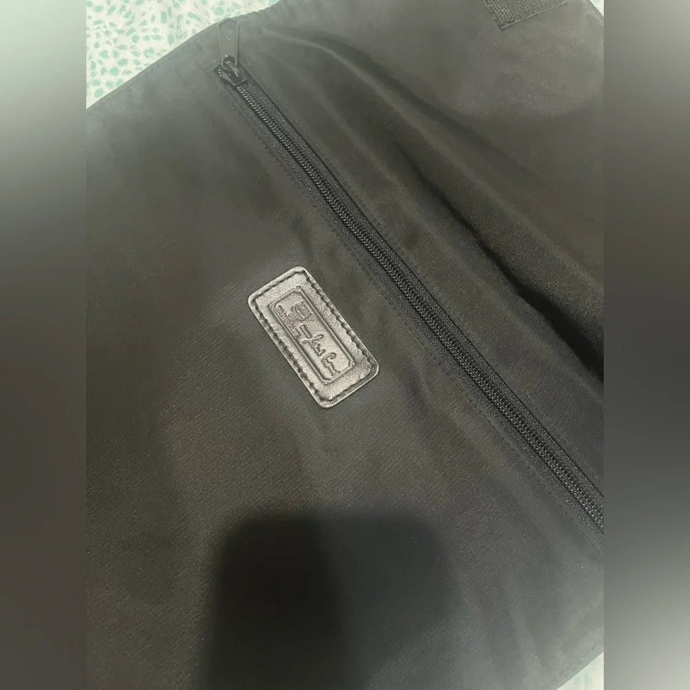 MCM Black Clutch Nylon RARE. Velcro attach. Chain does not come w/
